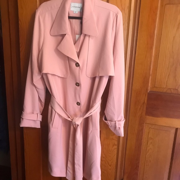 Junarose Jackets & Blazers - NWT Junarose rose/pink trench coat XL